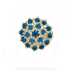 GS055 S - 14 Karat Gold Sapphire Slide 